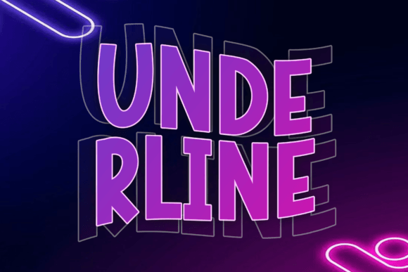 Discover the Fresh, Casual Elegance of the Underline Font